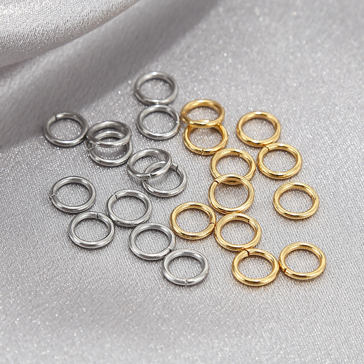 Закрытое открытие одиночное кольцо из нержавеющей стали золотое DIY браслет колье ручной работы цепочка одиночное кольцо O-образное ювелирные аксессуары одиночное кольцо