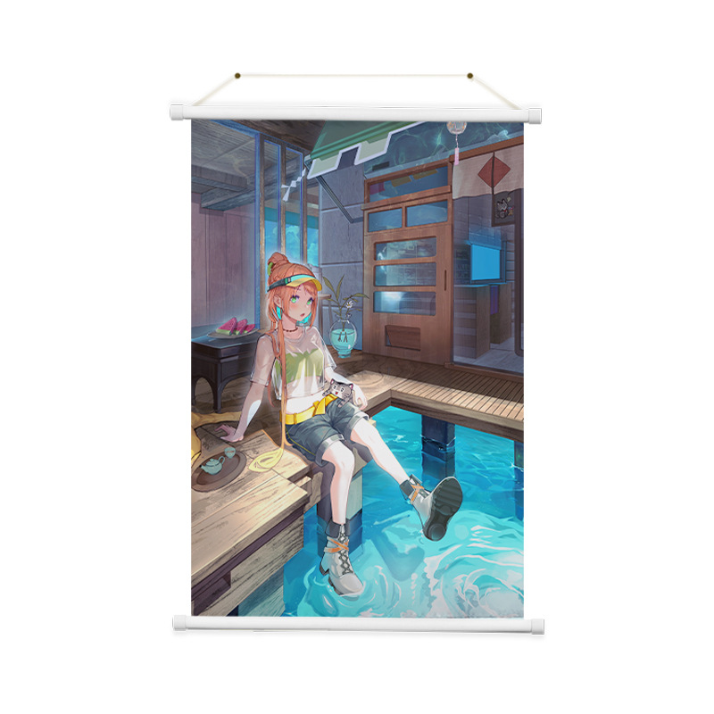 Manufacturer's Supply of Animation Scroll Hanging Paintings, Customized Satin Cloth Decorative Paintings, Game Exhibitions, Advertising Hanging Paintings, Wholesale