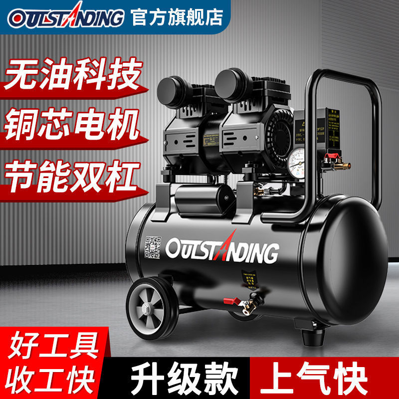 Flagship Store New Oil-Free Silent Air Compressor 220V Industrial Air Compressor Woodworking Inflatable Pump