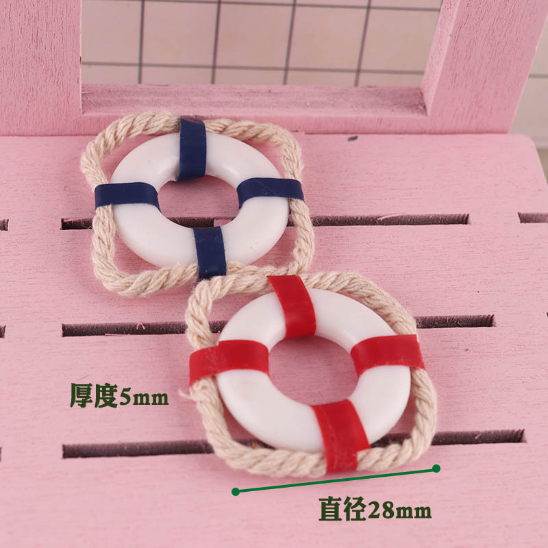 Miniature Food Play Life Buoy Mediterranean Style Mini Model 1:12 Ob11 Doll House dollhouse Ornaments