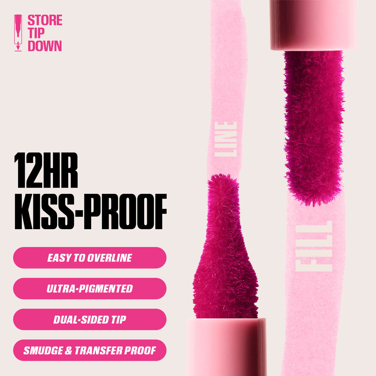 Cross-Border Popular Page Vine Velvet Lip Liner Tk Hot Selling Waterproof Non-Stick Cup Lip Liner Export Makeup