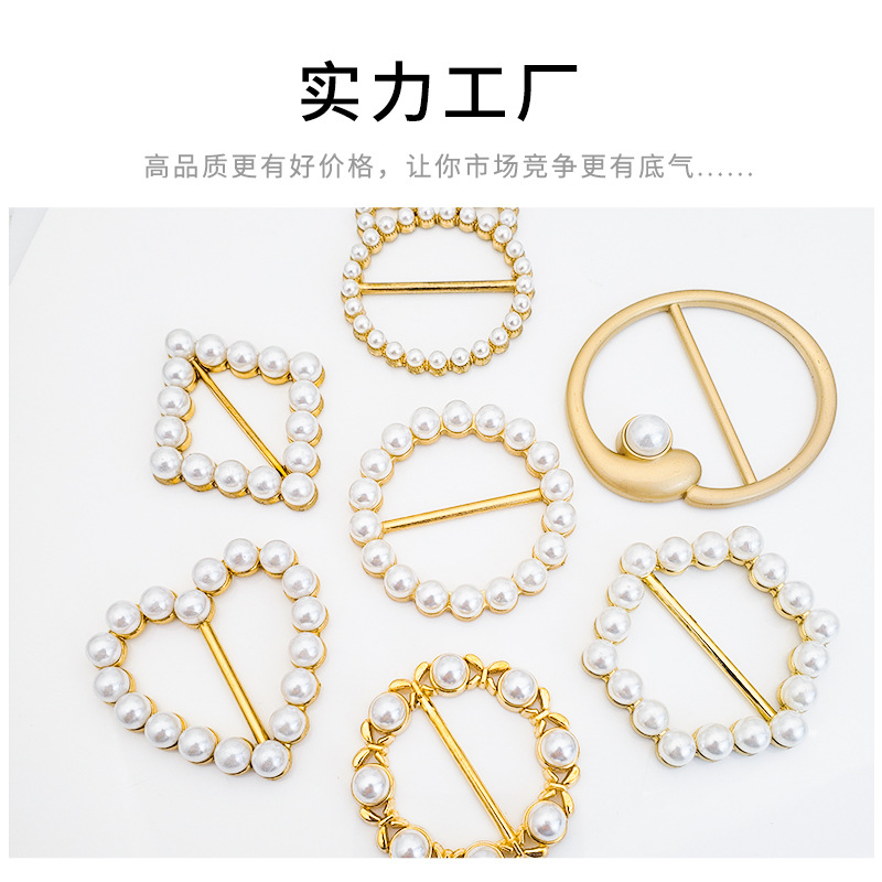 Corner Knot Buckle All-match Artifact Shirt Hem Fixed T-shirt Women's Clothes Silk Towel Buckle Decorative Accessories