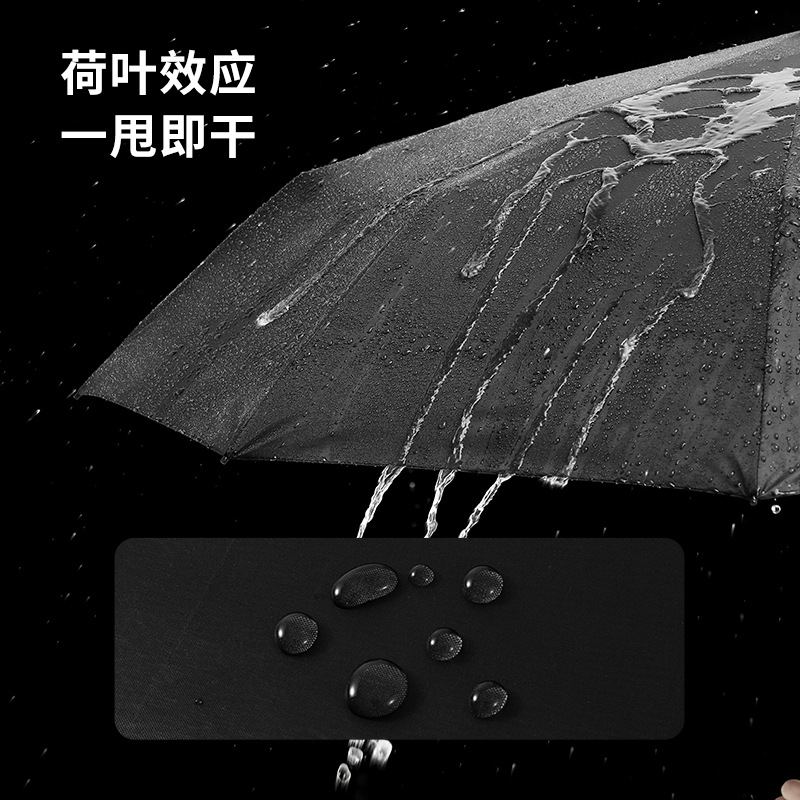 Customized Advertising Umbrella, Fully Automatic, Simple Imitation Wooden Handle Umbrella, 10 Ribs, Strong, Water-Repellent and Wind-Resistant, 70% off Stack Double Umbrella