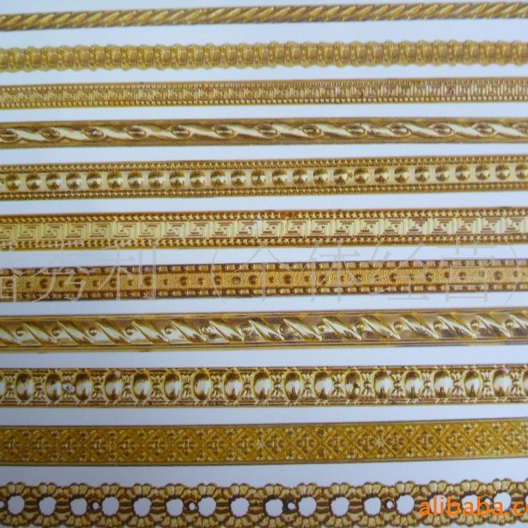 Supply of High-quality Photo Frame Edge Strips, Plastic Gold Edge Strips, Packaging Box Decorative Strips