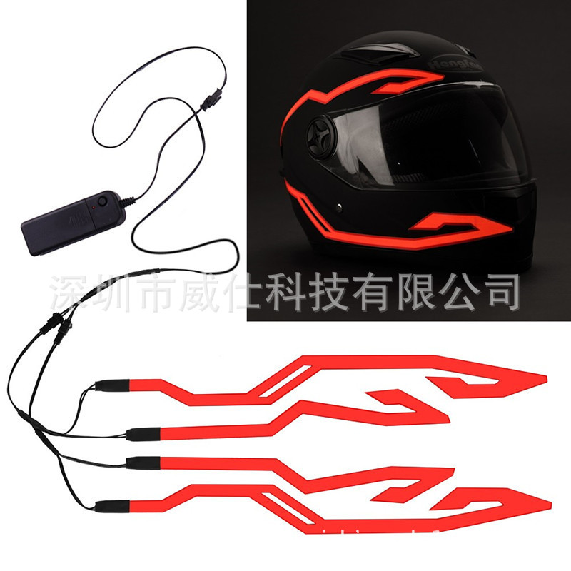Cross-Border New el cold light sheet luminous helmet Strip motorcycle night riding helmet luminous strip luminous helmet light strip