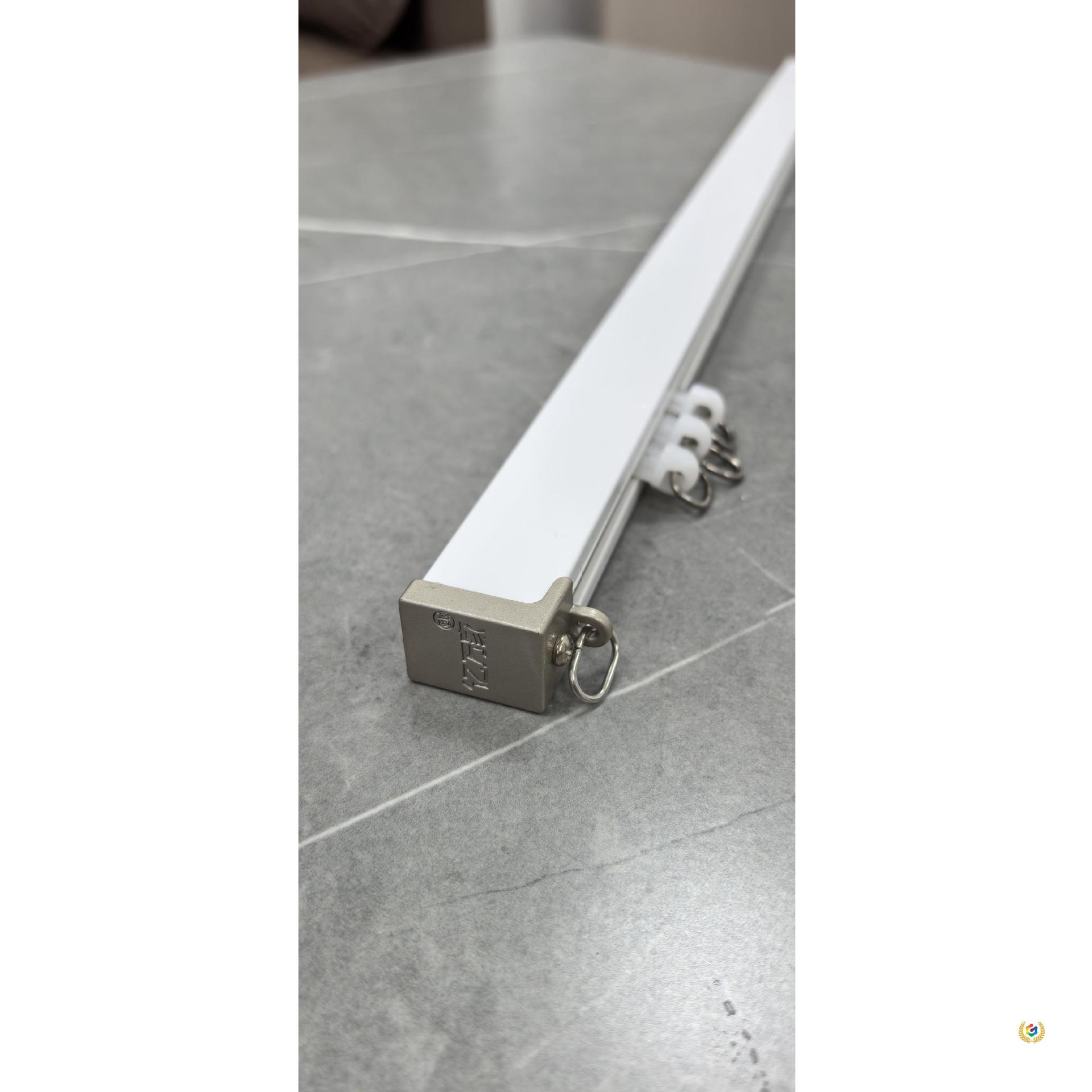 ✅ Aluminum Alloy Curtain Track U-Shaped Bay Window Balcony Silent Curved Track Pulley Track Straight Single and Double Top Track Thickened