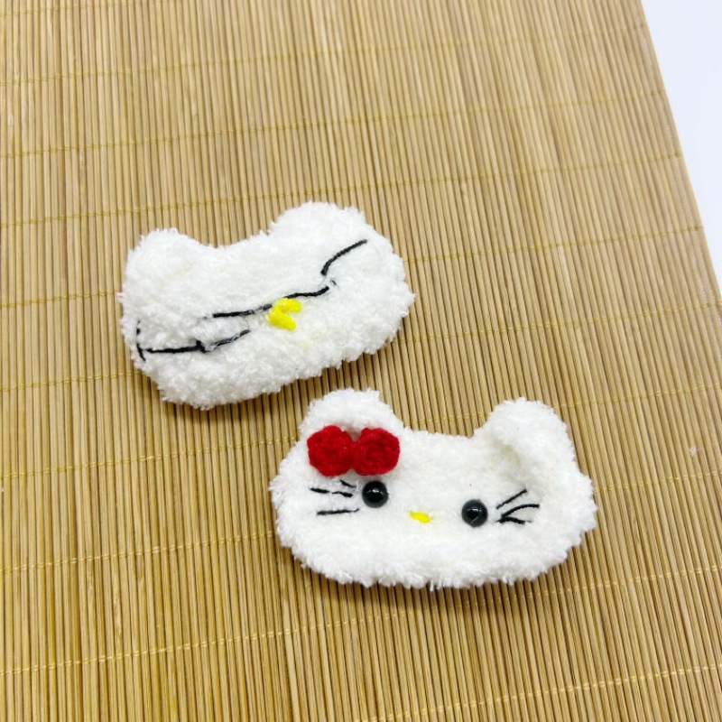 Hand-woven wool cartoon hairpin film doll accessories semi-finished products