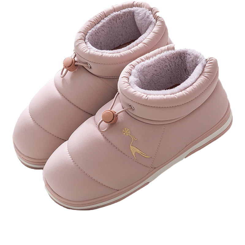Winter Cotton Slippers with Bags Men's and Women's Home Shoes Couple's Indoor Anti-slip Thickened Warm Parent-child Down Cotton Shoes