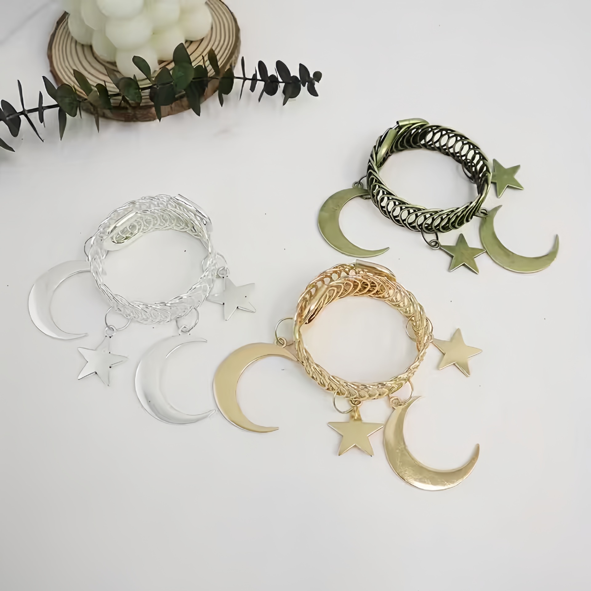 Популярные за границей простые пряжки для штор в форме звезды и луны для дома, спальни и гостиной, оптовая продажа