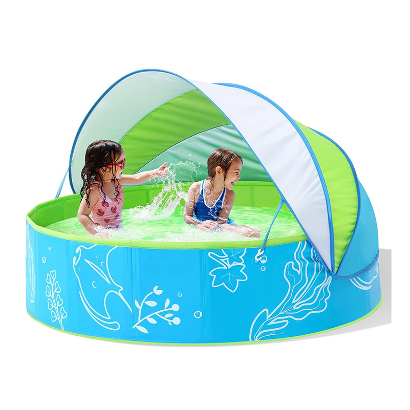 Pet Bath Tub, Portable Dog Swimming Pool for Large and Small Size Dogss, Foldableable Sunshade Bath Pool