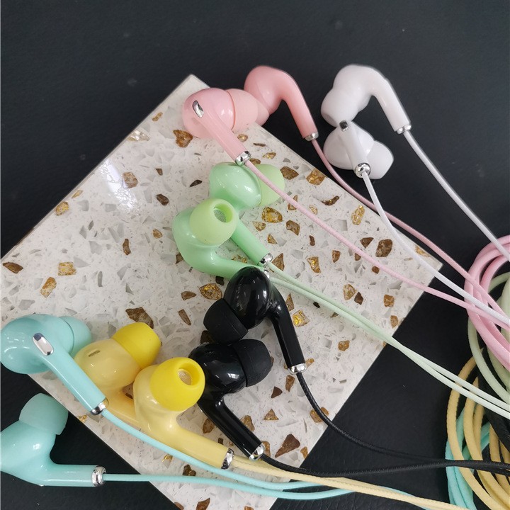 Macaron Color Mobile Phone Headset Hands-free Call Wired Universal 3.5MM Music Headset In-ear Bass