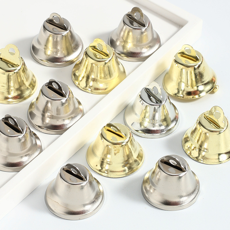 Factory in stock Christmas Metal Bell DIY Handmade Accessories Thickened Vintage Bell Opening Horn Bell