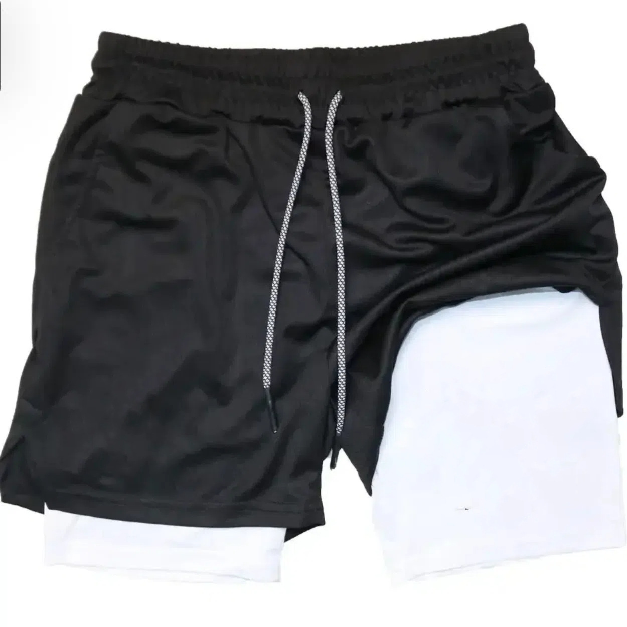 Cross-Border Foreign Trade Amazon Ice Silk Quick-Drying Mesh Double-Layer Casual Shorts Men's Breathable Fitness Sports Beach Pants