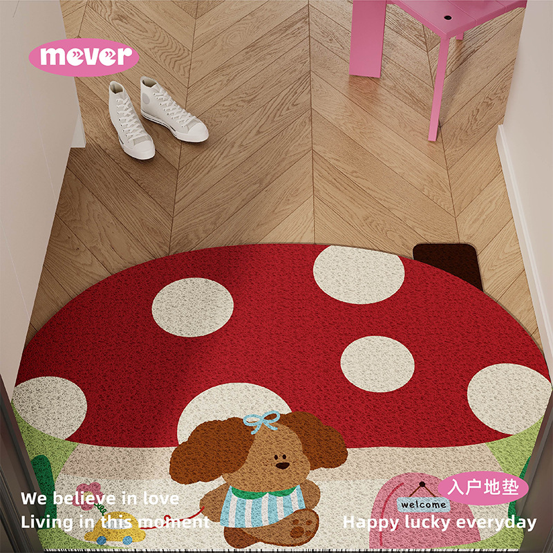 Коврик для входа с цветными горошками в корейском стиле, нескользящий, настраиваемый