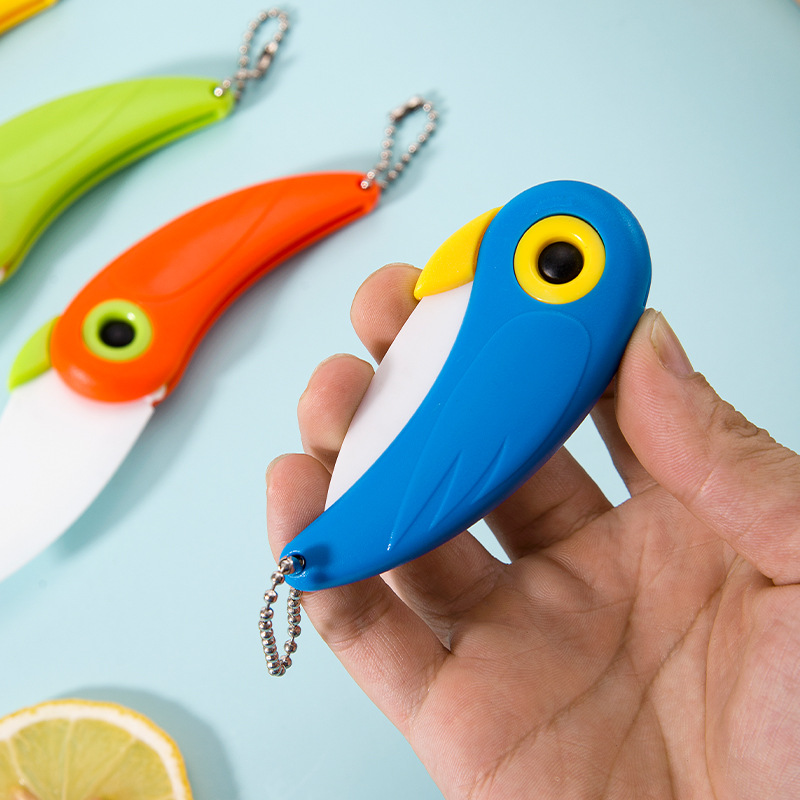 Ready Supply Ceramic Folding Fruit Knife Convenient Fruit Peeling Knife Fruit Peeling Knife Bird Knife Creative Foldable