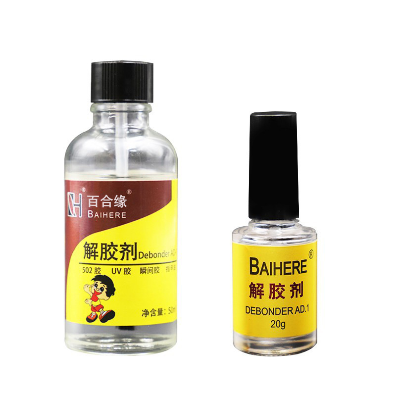 Manufacturer's Large Bottle of 502 Glue Remover, Dali Glue Remover, Quick-Drying Glue White Mist 401 Glue Nail Polish Remover