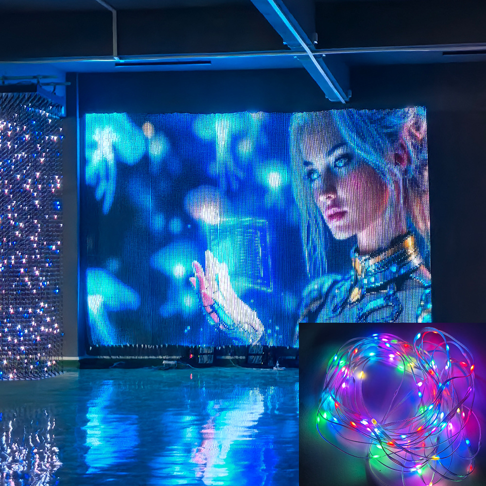 12V Symphony Leather Wire Light String Christmas Decorative Light Cross-Border Symphony Rgb Bluetooth App Atmosphere Light Decorative Light