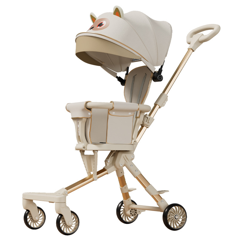 Children's Baby Walking Lightweight Foldable One-Button Collection Baby Installation-Free Baby Walking Baby Simple Small Baby Trolley