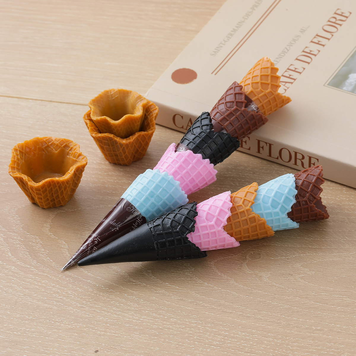 Simulated Dessert Cone, Crispy Cone, Flower Holder Model, DIY Handmade Cake Holder, Ice Cream Holder, Cone Accessories, Mini
