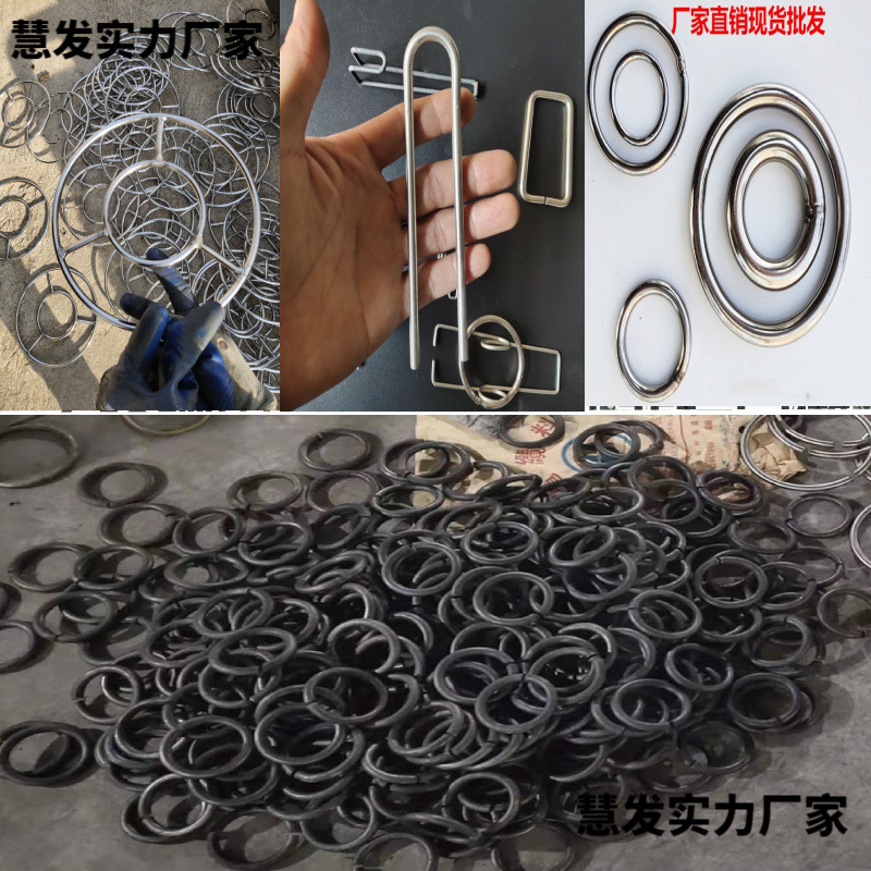 Iron Hoop Ring Steel Ring Bending U-Shaped Steel Bar Large Iron Ring Galvanized Oval Tube Ring Hollow O-Shaped Custom-Made