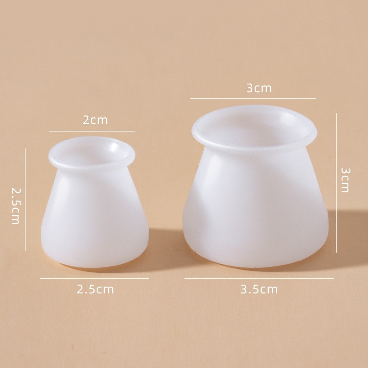 Wholesale Silicone Table and Chair Foot Covers White Gray Table and Chair Protective Covers Non-Slip Chair Foot Covers Silent Foot Covers Ordinary Style