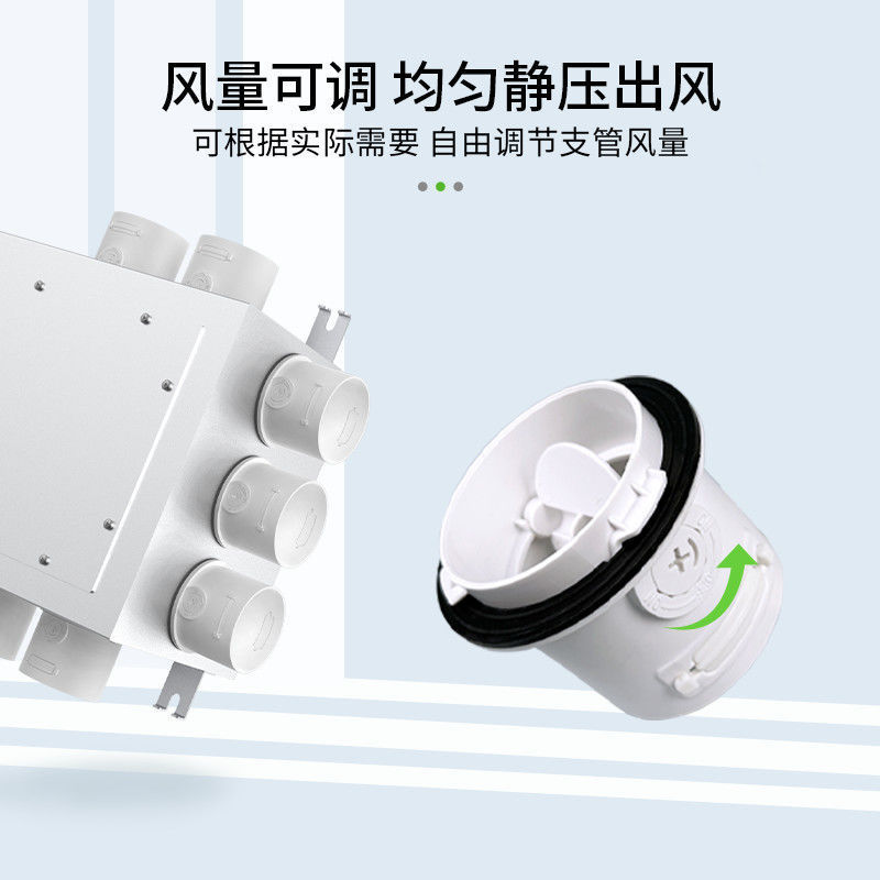 Fresh Air System Air Distribution Box One to Four, Six, Eighty Fresh Air Fan Pe Pipe Fittings Static Pressure Silencer Brancher