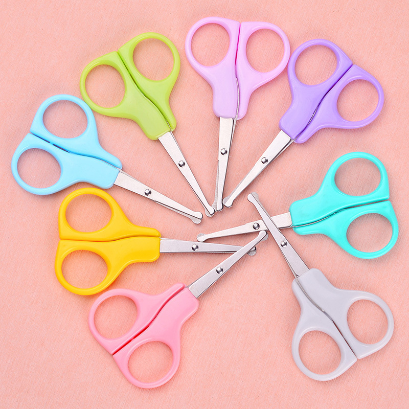 Multi-Color Safety Baby Nail Scissors Stainless Steel Material Long Mouth Scissors Baby Special Nail Scissors Nail Clippers