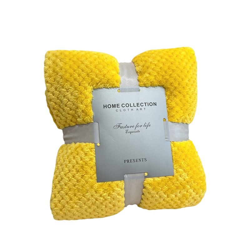 Pineapple Plaid Blanket Flannel Blanket Office Nap Blanket Air Conditioning Blanket Coral Velvet Thickened Velvet Blanket Wholesale