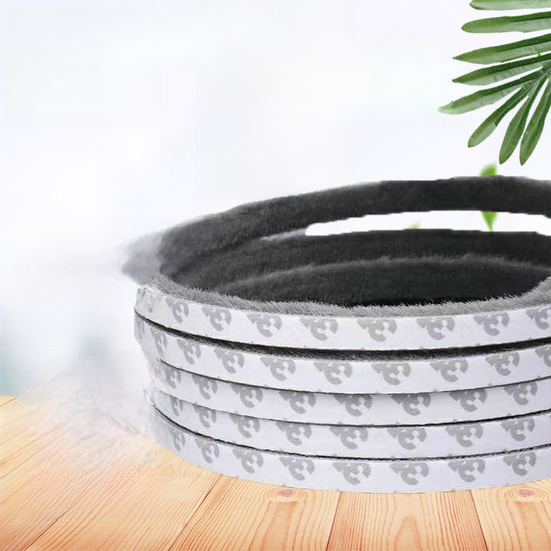 Aluminum Alloy door and window sealing strip plastic steel window self-adhesive glass door seam windproof thermal wool strip one-piece delivery