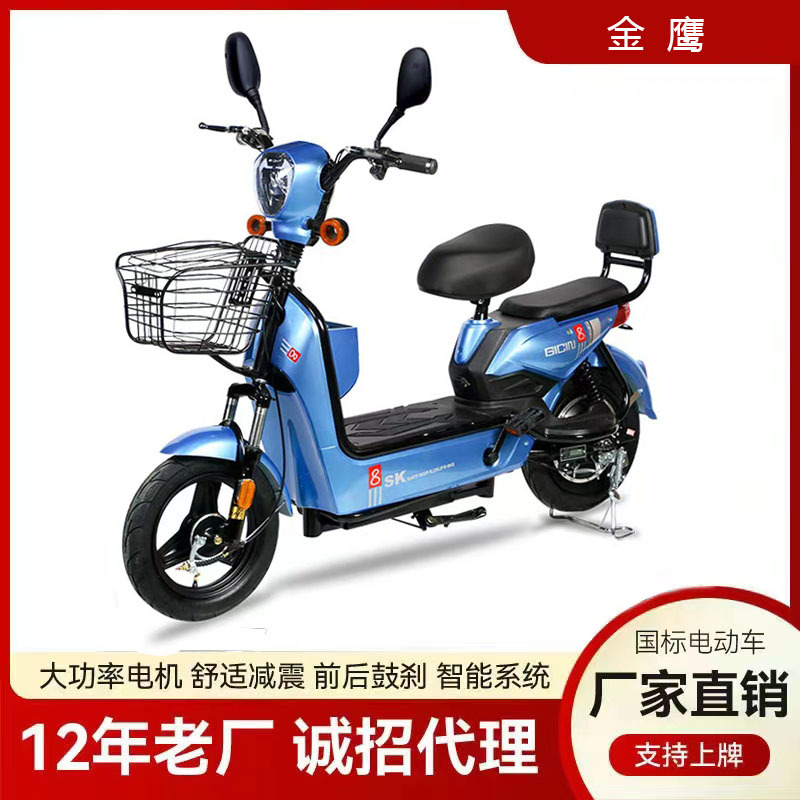 New Electric Car Electric Bicycle 48V Scooter New National Standard Adult Two-Wheeled Battery Car