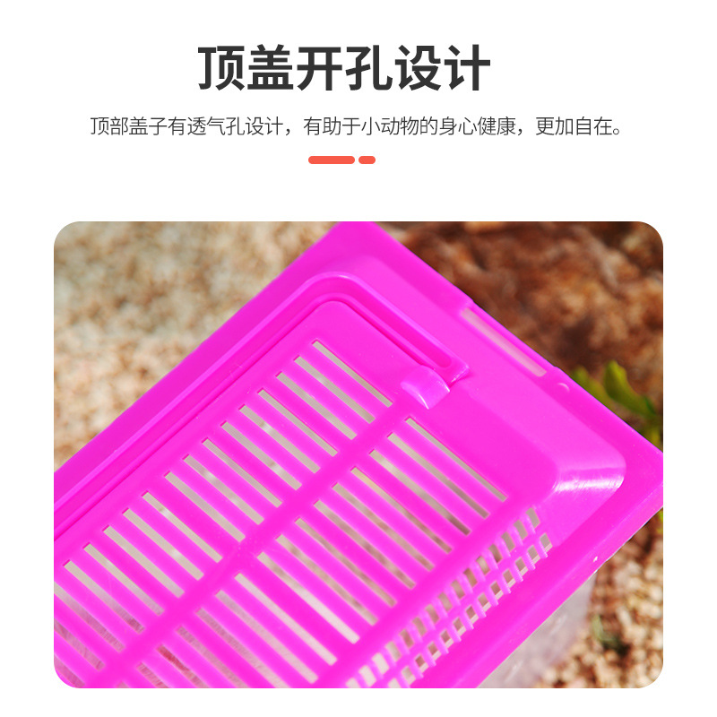 Small Fish Tank Hamster Transport Box Household Transparent Satchel Cage Unbreakable Box Turtle Small Satchel Box