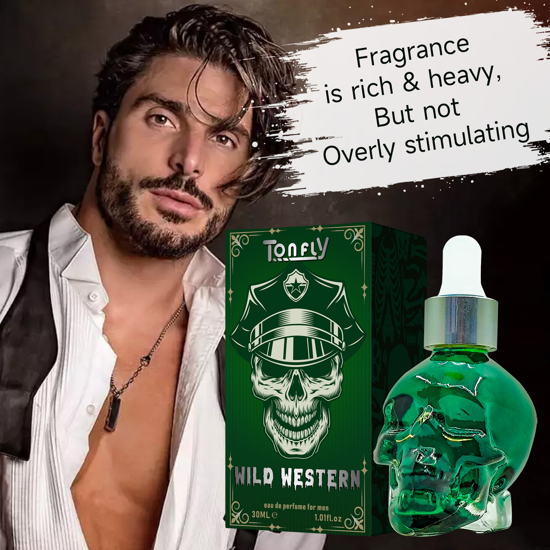 TONFLY cross-border European and American men's cologne men's fragrance ebony tone wholesale eau de toilette in stock 30ML