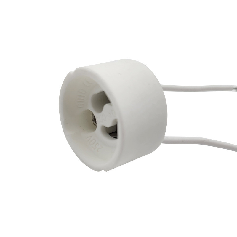 Factory Direct Sales Spot Gu10 Lamp Holder Ceramic Aging Lamp Holder Halogen Lamp Line 15cm Lamp Holder Lighting Accessories