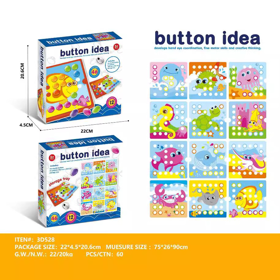 Children's Big Mushroom Nail Jigsaw Puzzle Mushroom Nail Insertion Benefit Intellectual Fun Creative DIY Toys Cross-border Hot Sale