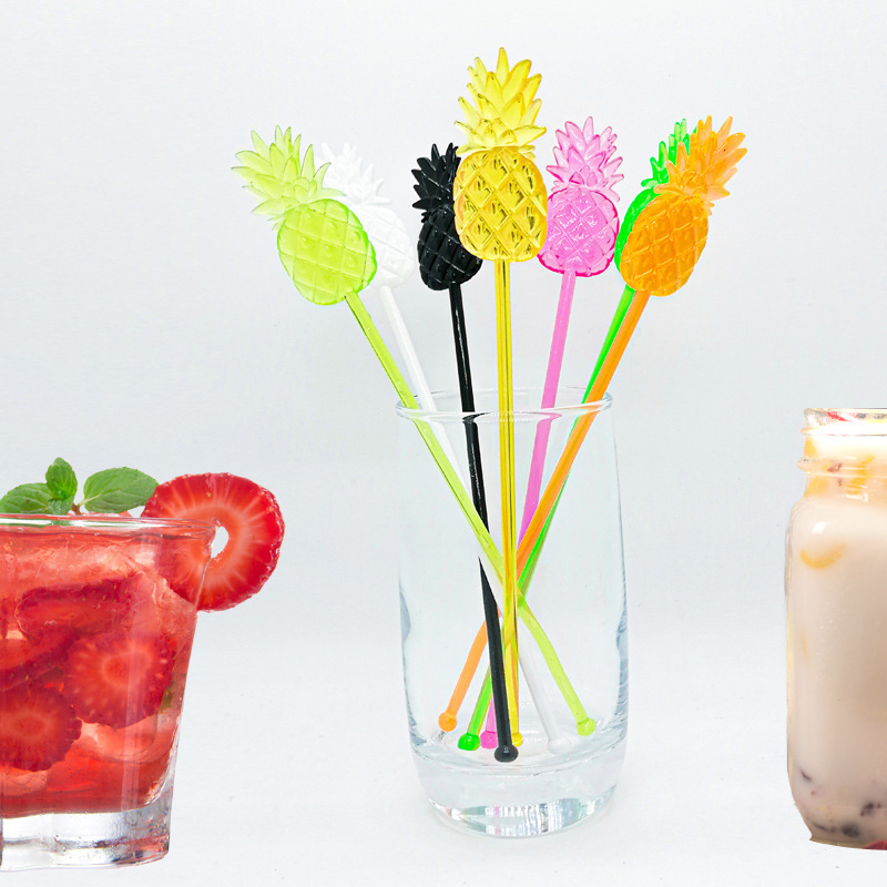 Декорация в виде ананаса для дня рождения, коктейльные палочки, барные палочки для смешивания, креативные принадлежности для вечеринки