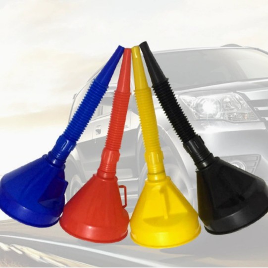 Оптовая продажа автомобильной воронки для заправки, мотоциклетной воронки для заполнения водой, пластиковая воронка, удлинительная телескопическая трубка