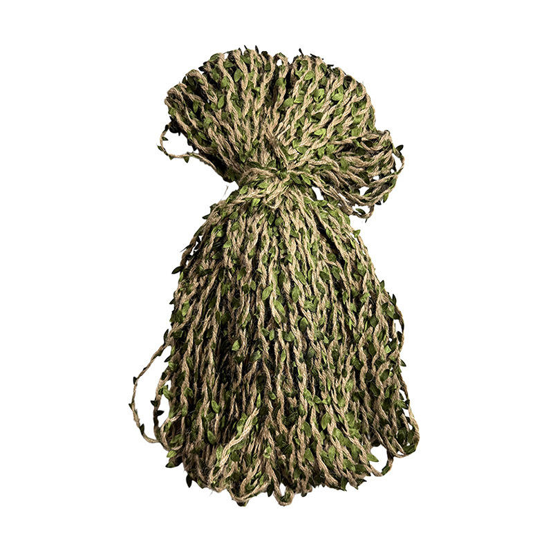 Leaf Braid Ribbon 2025 New Mixed Weave Forest Series Hemp Rope Fresh Decoration Jute in Stock Wholesale