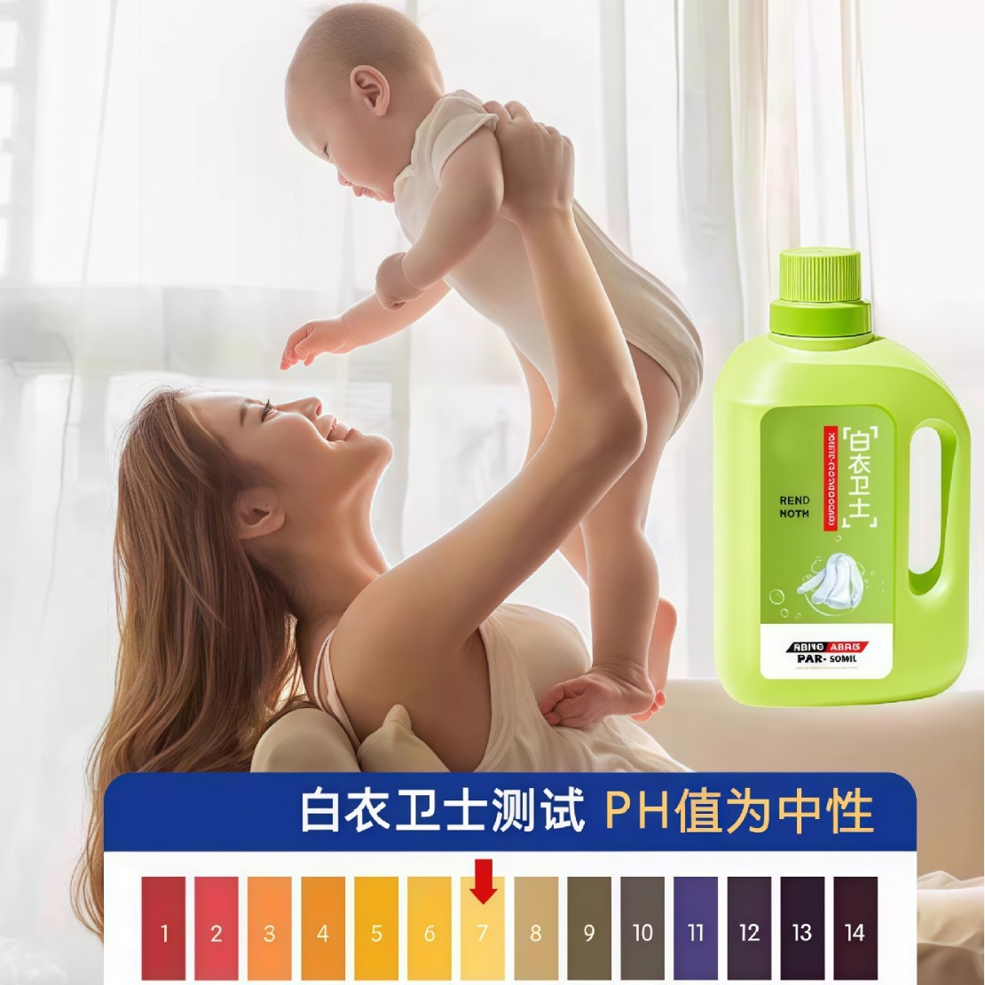 Haolixing White Clothes Guardian Active Oxygen Cleanser Removes Stains, Removes Mold, Brightens Colored Clothes, Deep Stain Removal Bleach Liquid