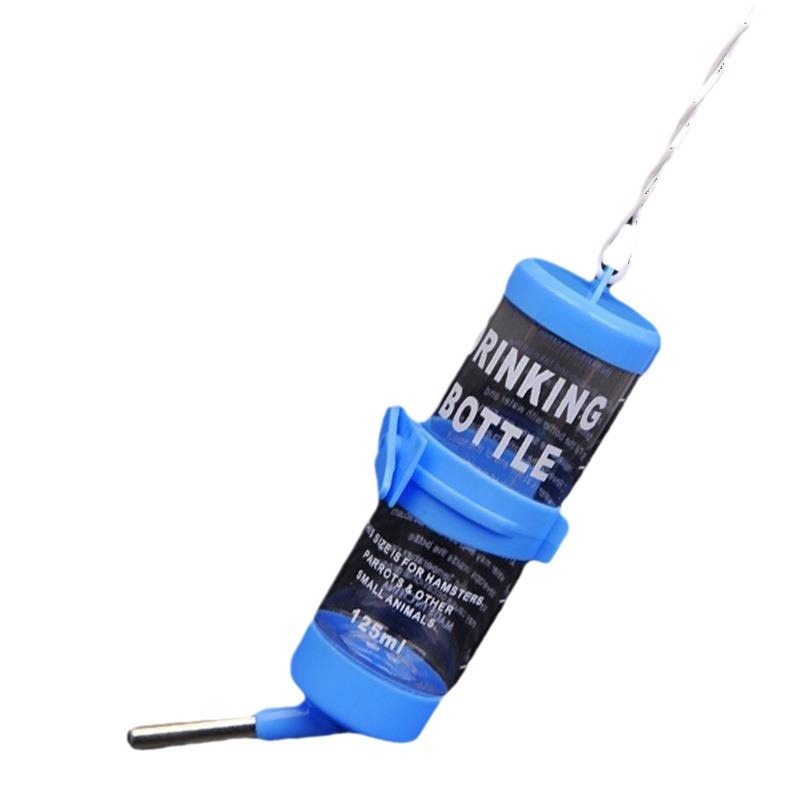 Hamster Water Fountain Pet Golden Bear Rabbit Leak-Proof Stainless Steel Double Ball Water Feeder Hanging Water Kettle Leakage Bag