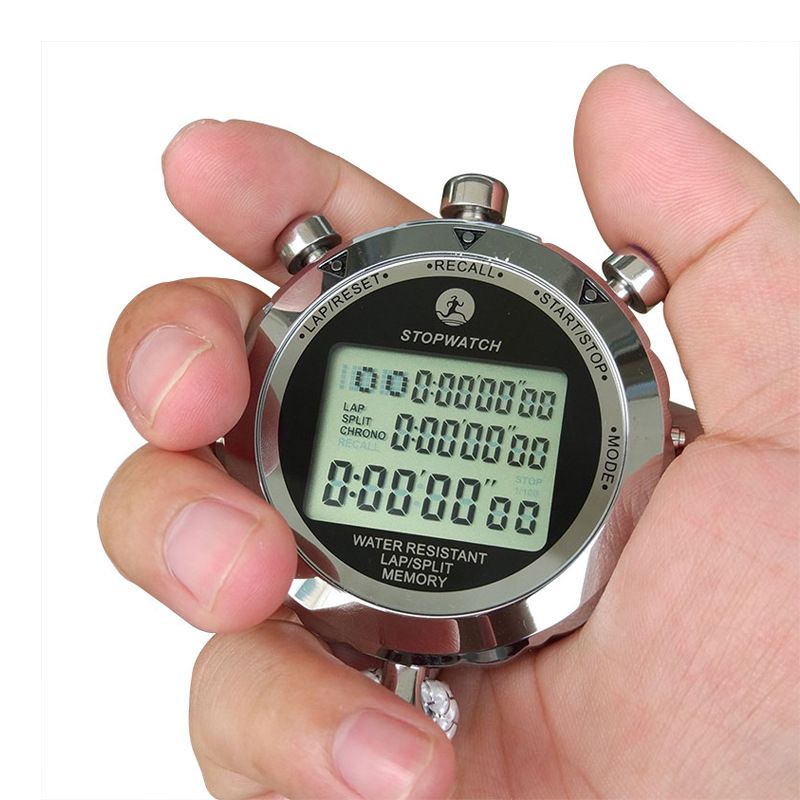 Manufacturers provide PS-6100 is a three-row display stopwatch stopwatch stopwatch 100 metal stopwatch