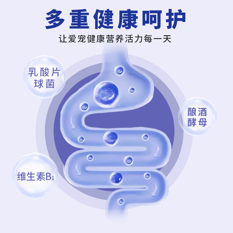 Pet Lactobacillus Enzyme Tablets Nutritional Supplements for Dogs and Cats Care for Gastrointestinal Nutrient Absorption Lactobacillus Tablets