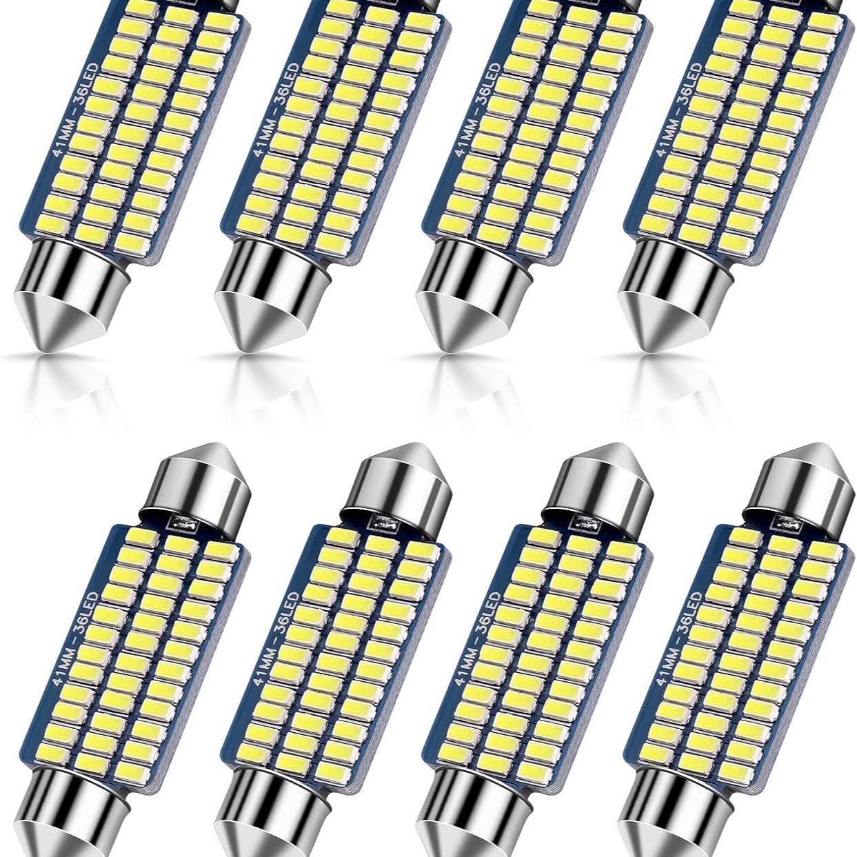 Car LED Double Tip Reading Light 31/36/39/41mm 3014 36smd Roof Light Tail Box Light Compartment Light