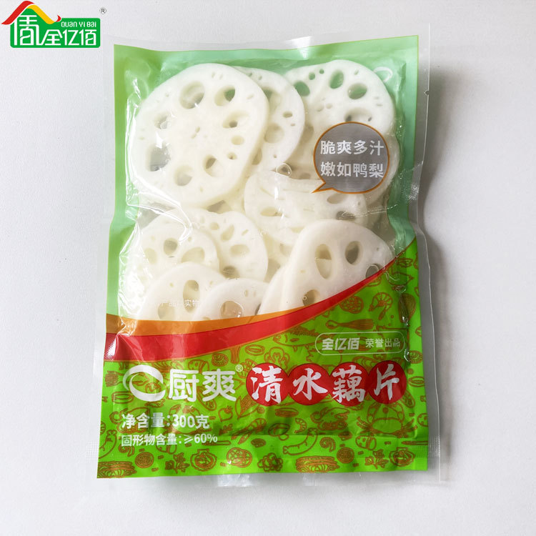 Chushuang Clear Water Lotus Root Slices 300g Cold Salad Spicy Hot Pot Bobo Chicken Maocai Hot Pot Ingredients Lotus Root Commercial