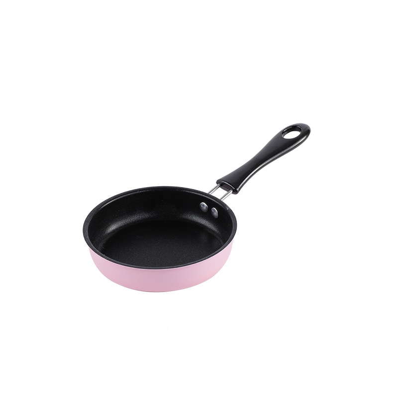 Mini Pan Non-stick Pan Frying Pan Egg Frying Pan Mini Kitchen Food Play Real Boiling Small Pink Small Pot for Children