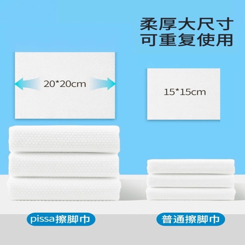 Disposable Foot Wipes 150 Pumps, Extra Thickeneded, Super Absorbent, Lazy No-Wash Household Foot Wipes, One Piece Drop Shipping