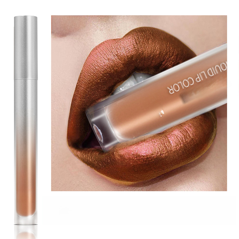 Cross-border makeup DIAONI Diamond lip gloss lip glaze Liquid Lipstick Metallic color non-stick Cup lip gloss pearlescent