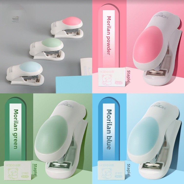 Direct supply cartoon nail book appliance cute mini set stapler small multi-style stapler wholesale for students