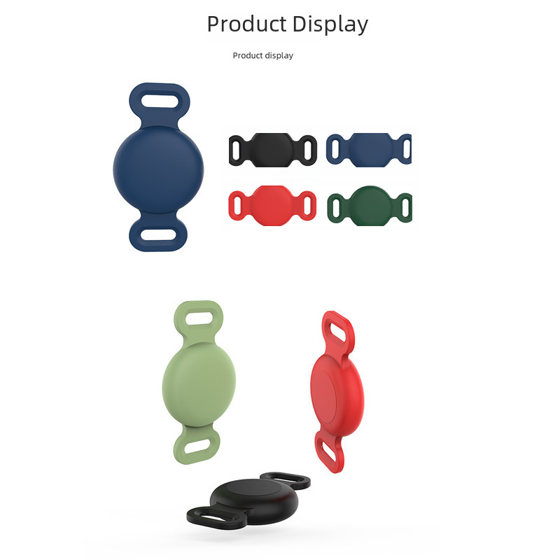 Binaural Apple Locator Silicone Case for Airtag Protective Case Waterproof Anti-lost Pet Collar Tracker