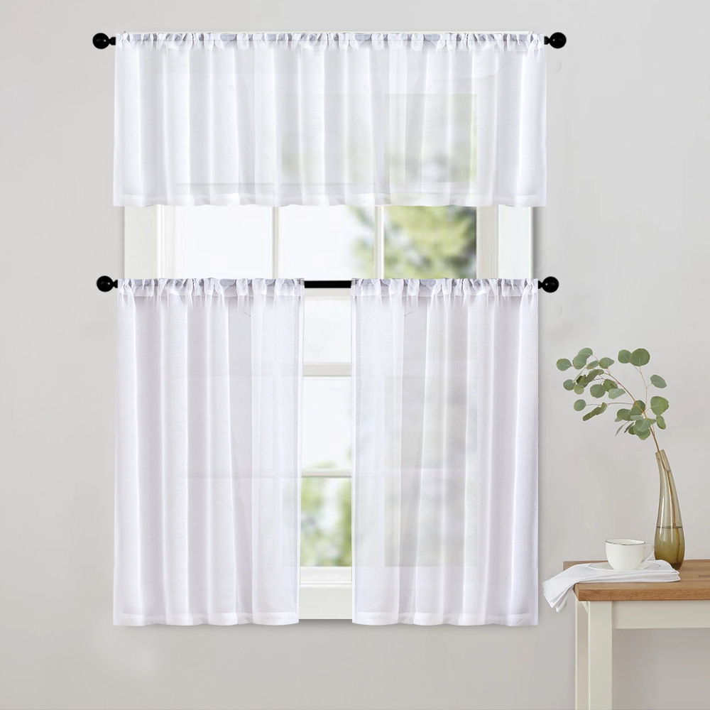 Готовые белые занавески для Amazon Independent Station Shopify Дропшиппинг белая тюлевая прозрачная занавеска