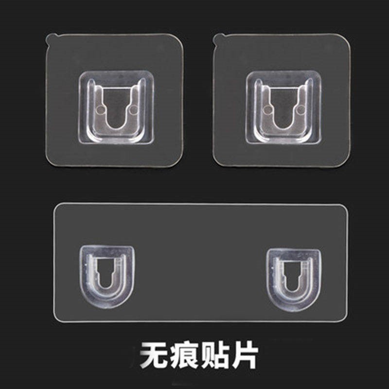 Non-marking double-row female buckle non-perforated multi-function plug-in socket holder wall-mounted router rack sticker